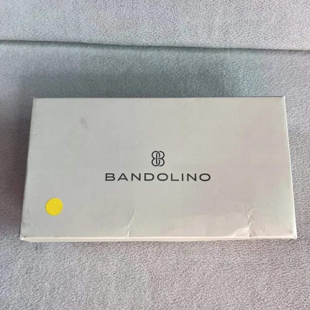 Bandolino Lindio Bow Loafer Black White Slip On Shoes Size 8.5W Block Heel NIB